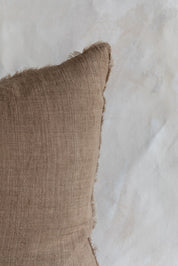 Lina Linen Pillow - Hazelnut