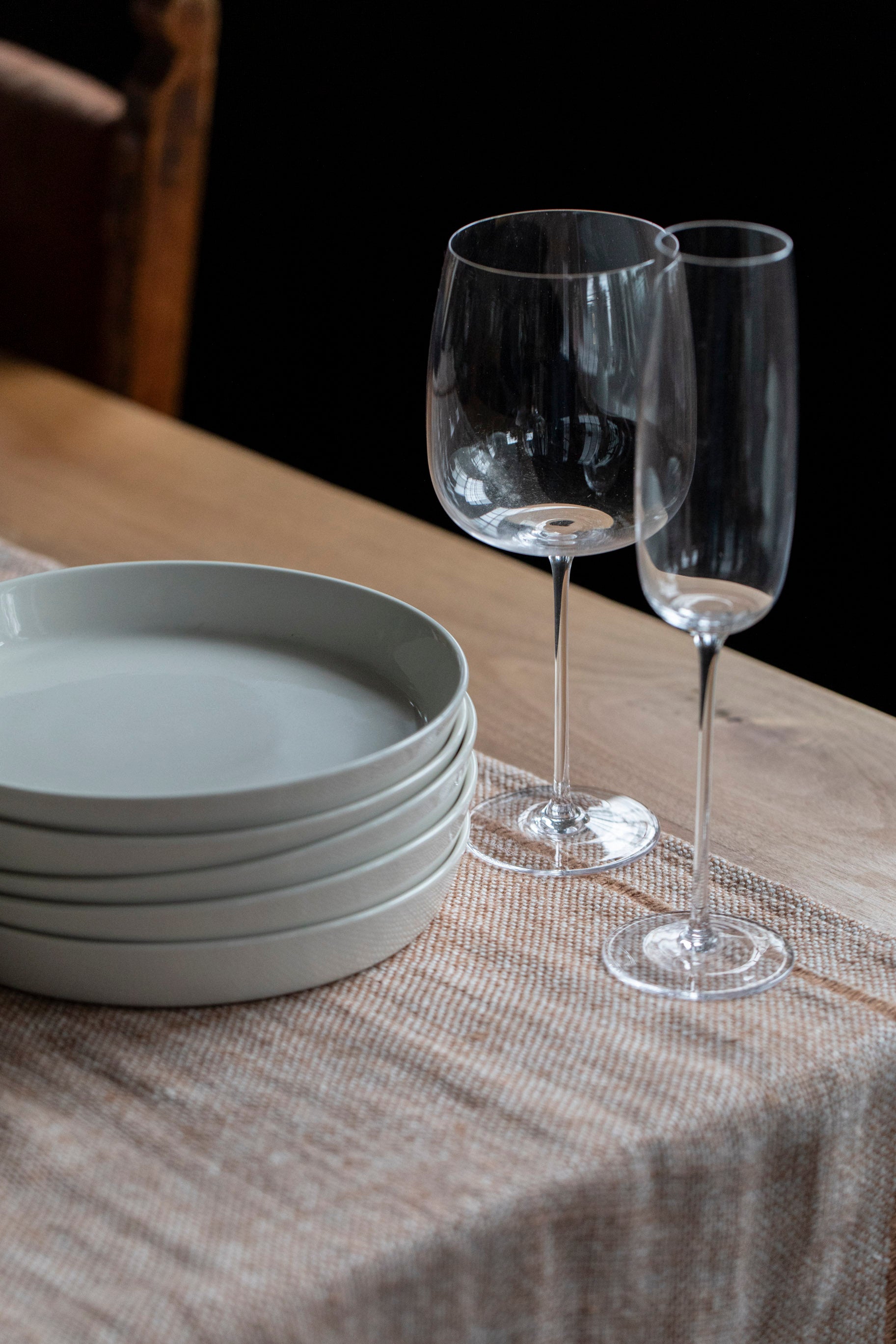 Old Linen Chambray Table Runner