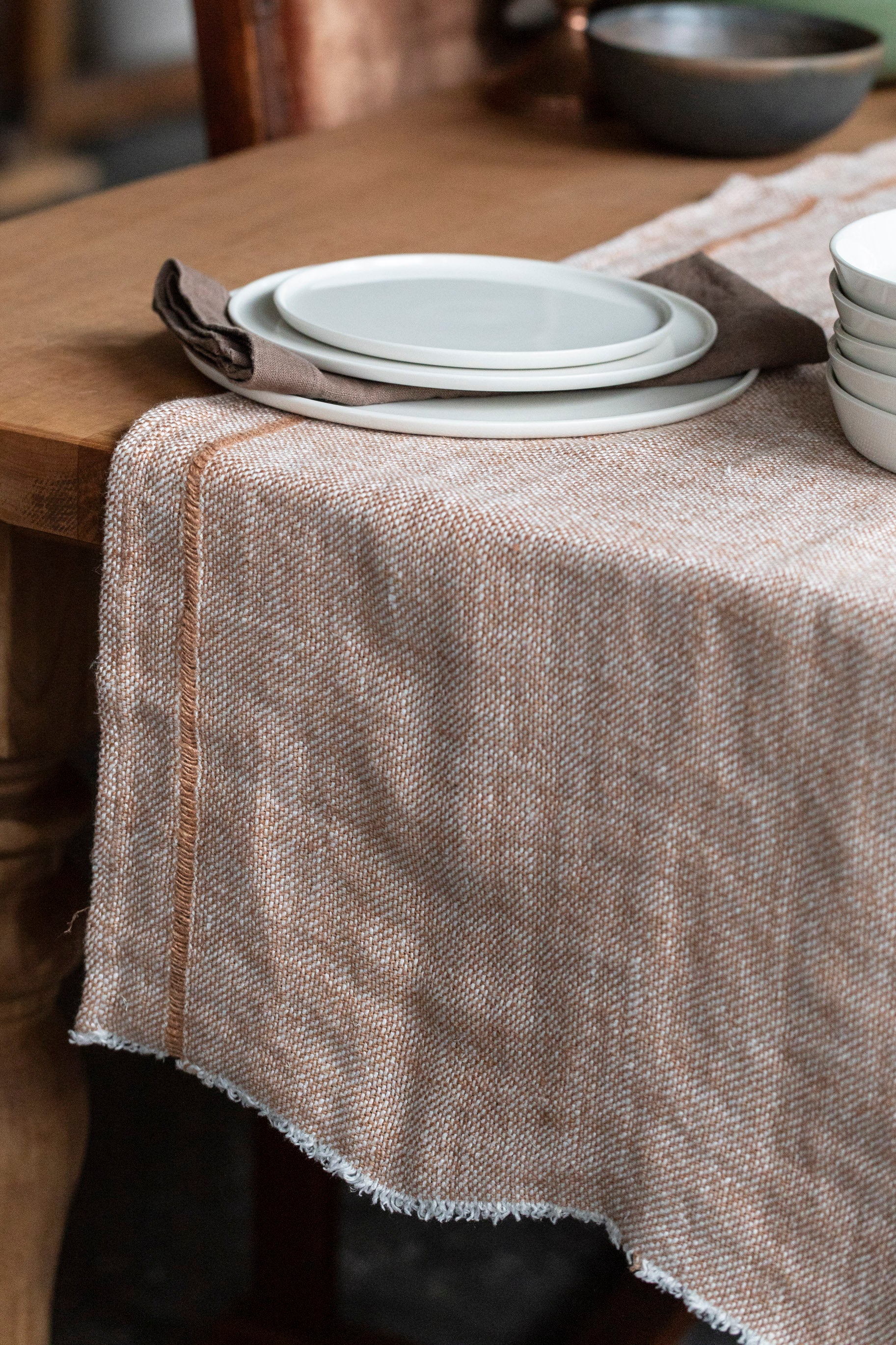 Old Linen Chambray Table Runner