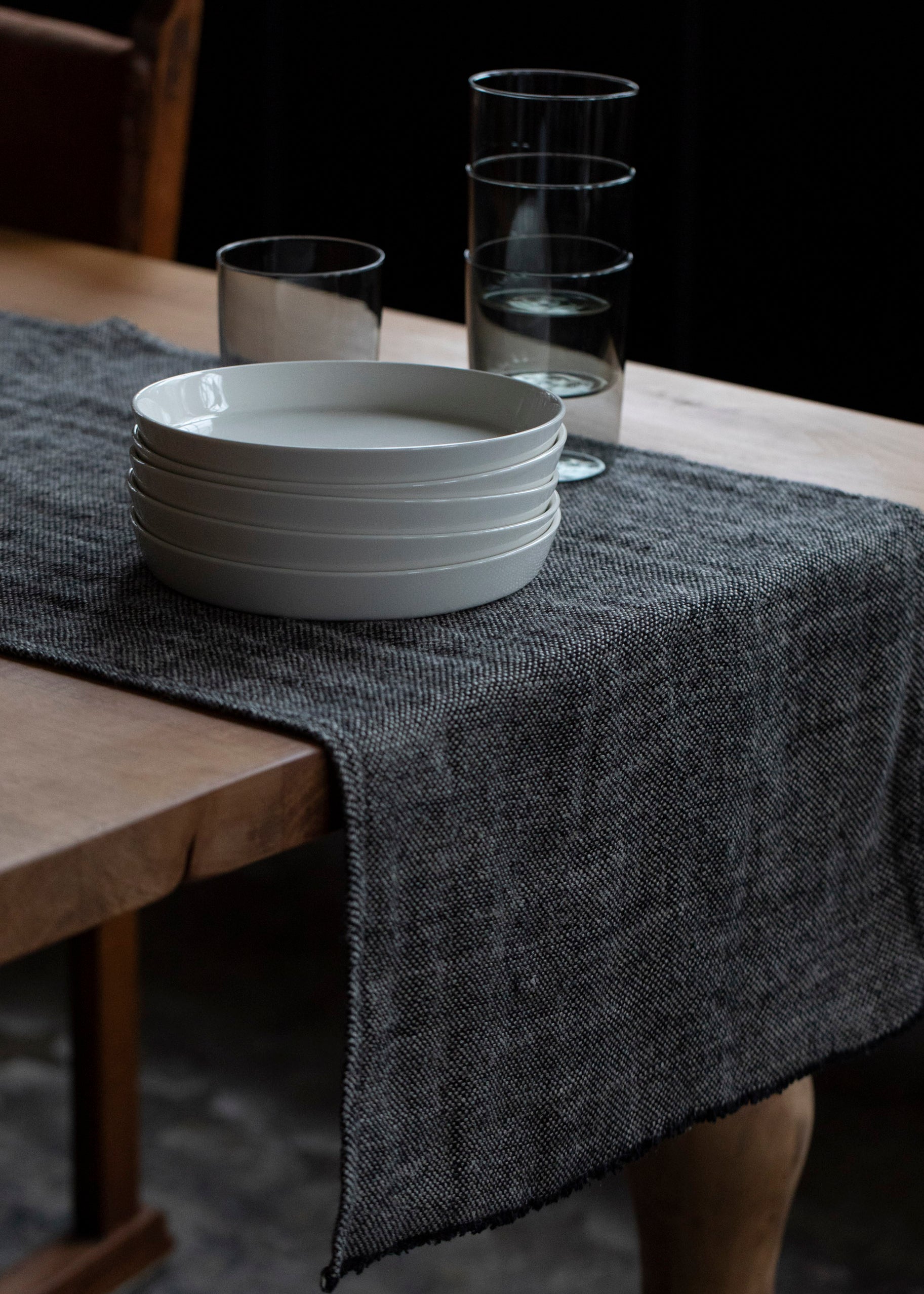 Old Linen Chambray Table Runner