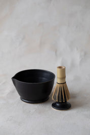 Stoneware Matcha Set in Black