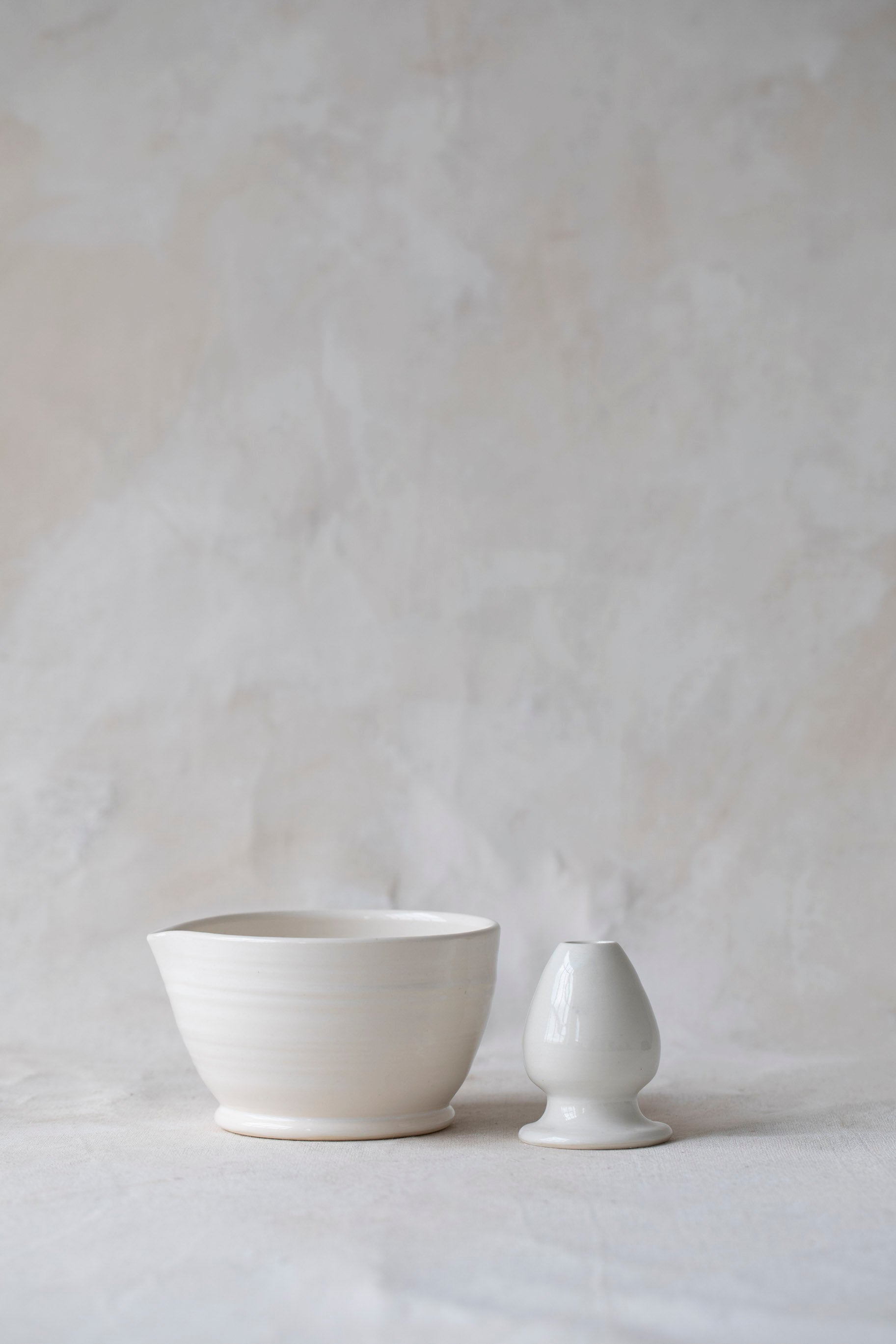 Stoneware Matcha Set in White