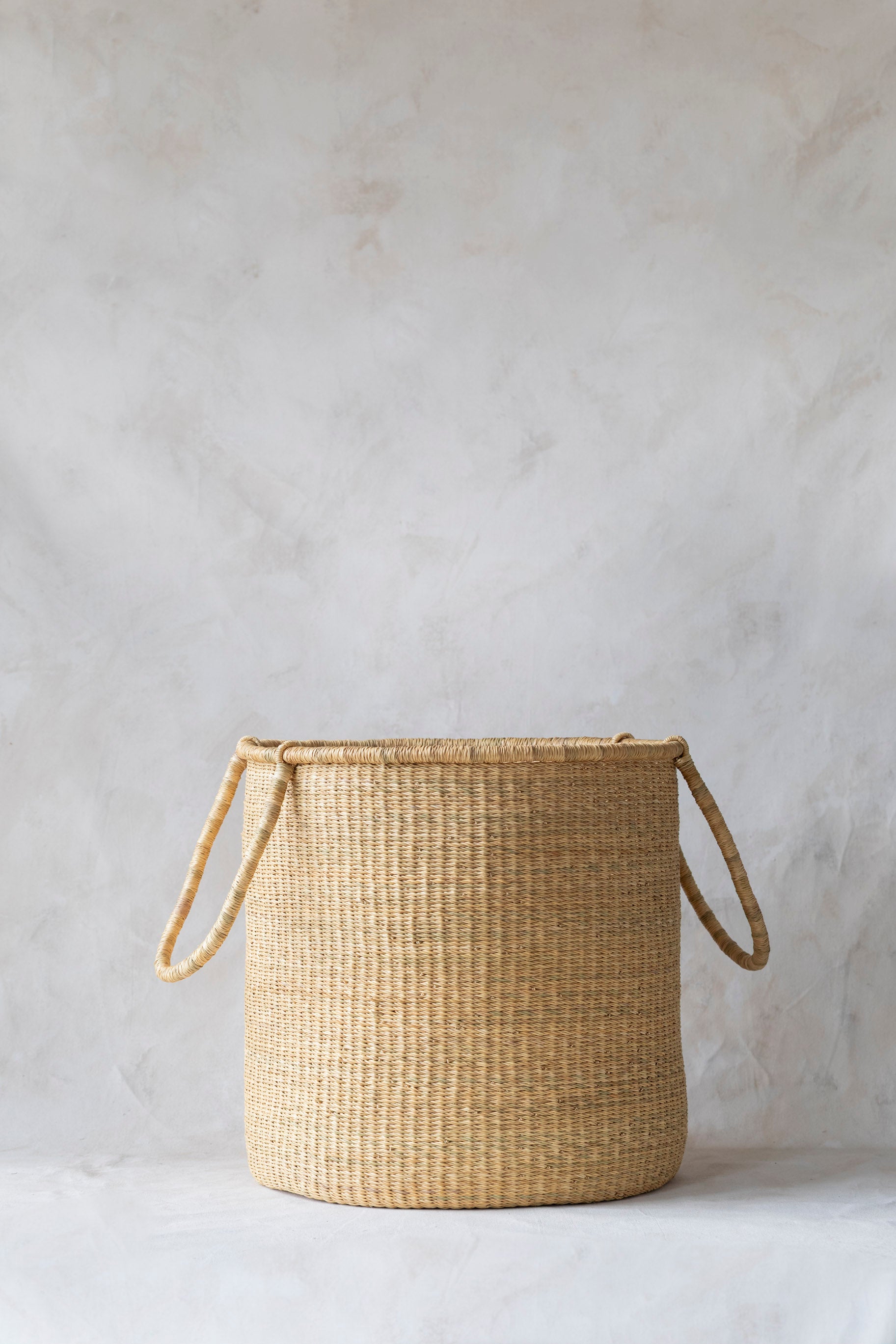 Natural Laundry Hamper Basket - Two Handles