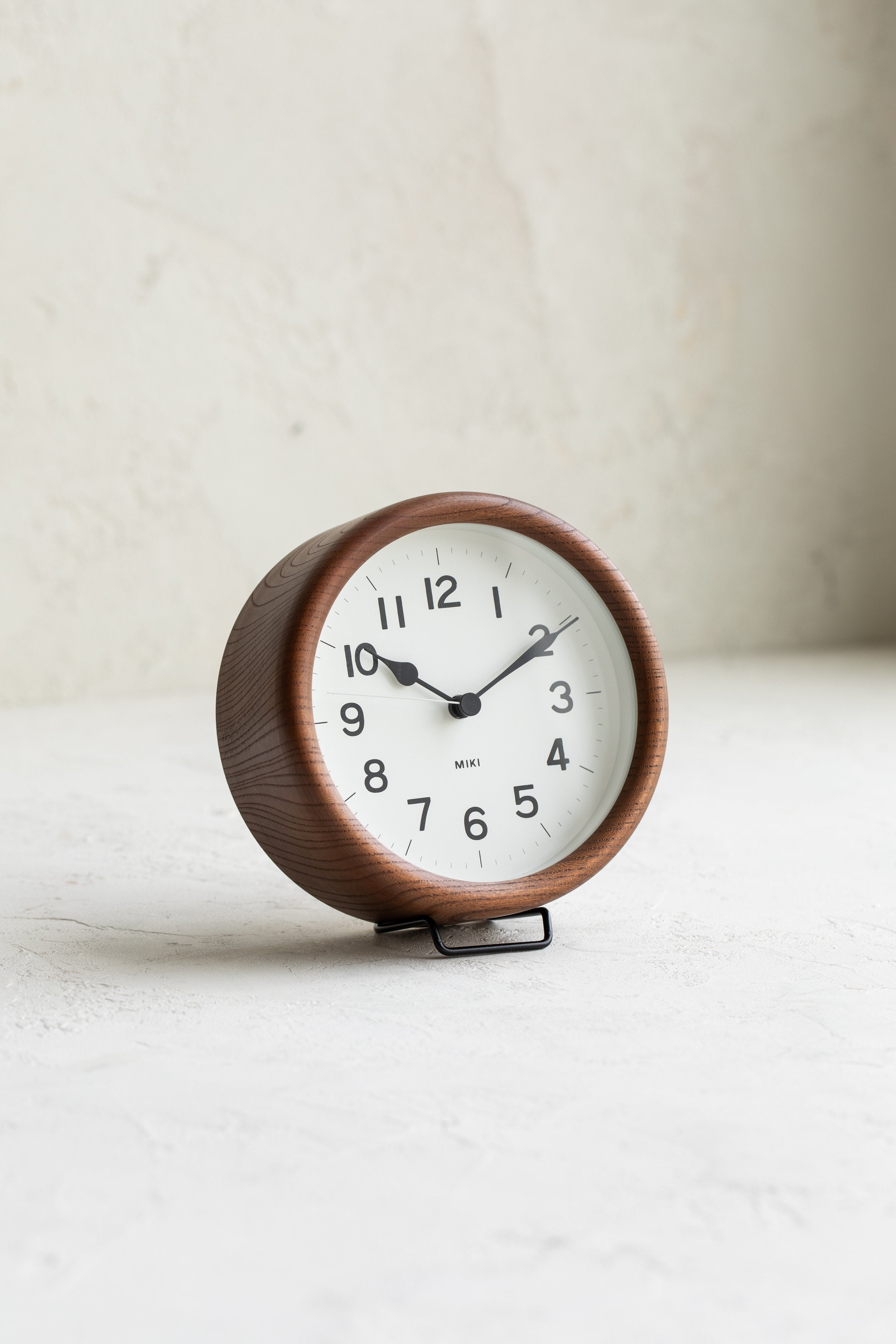 Miki Clock Brown | Japanese Wood Modern Clock | Wall Decor – Hoppe
