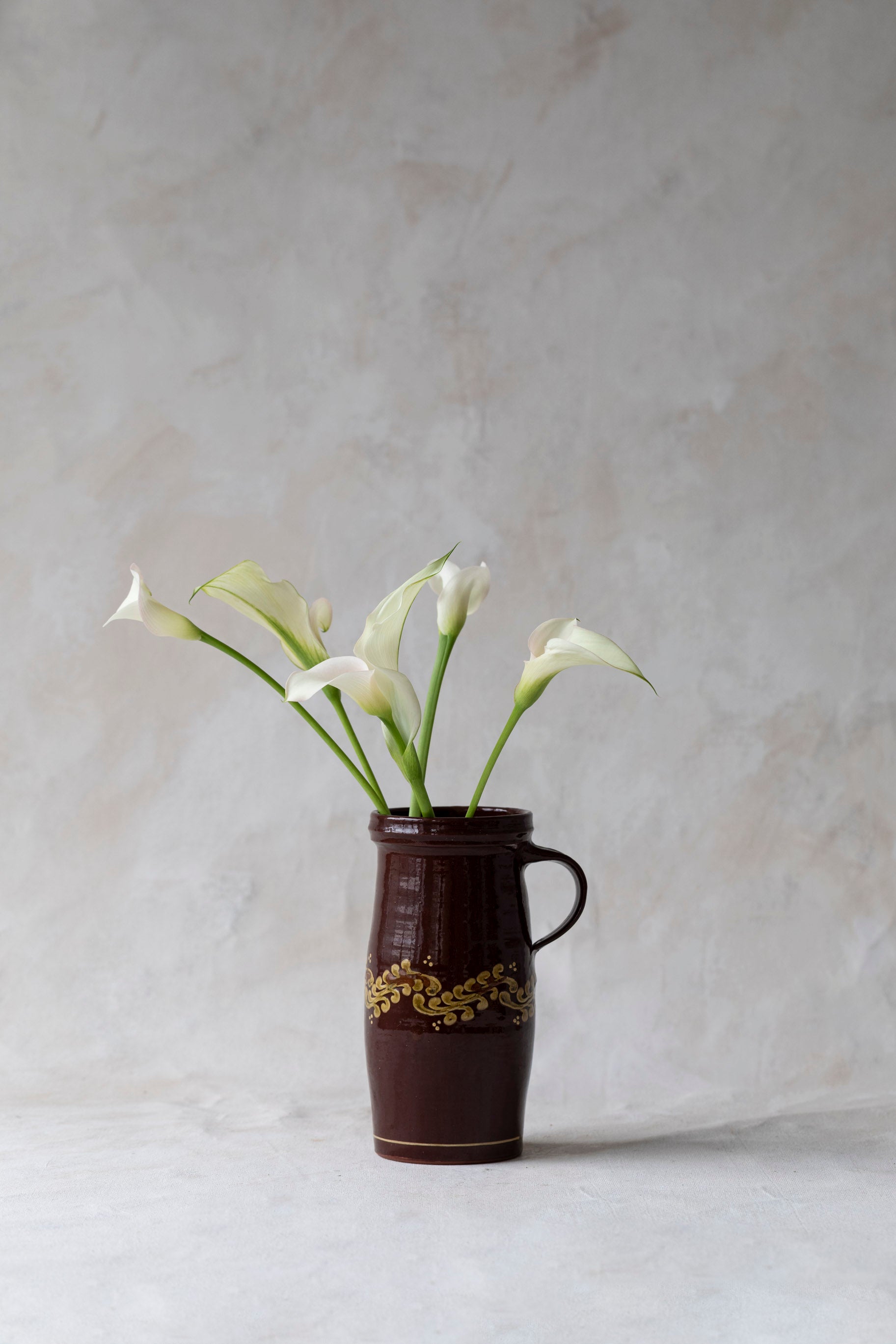 Vintage Red Folk Art Pitcher
