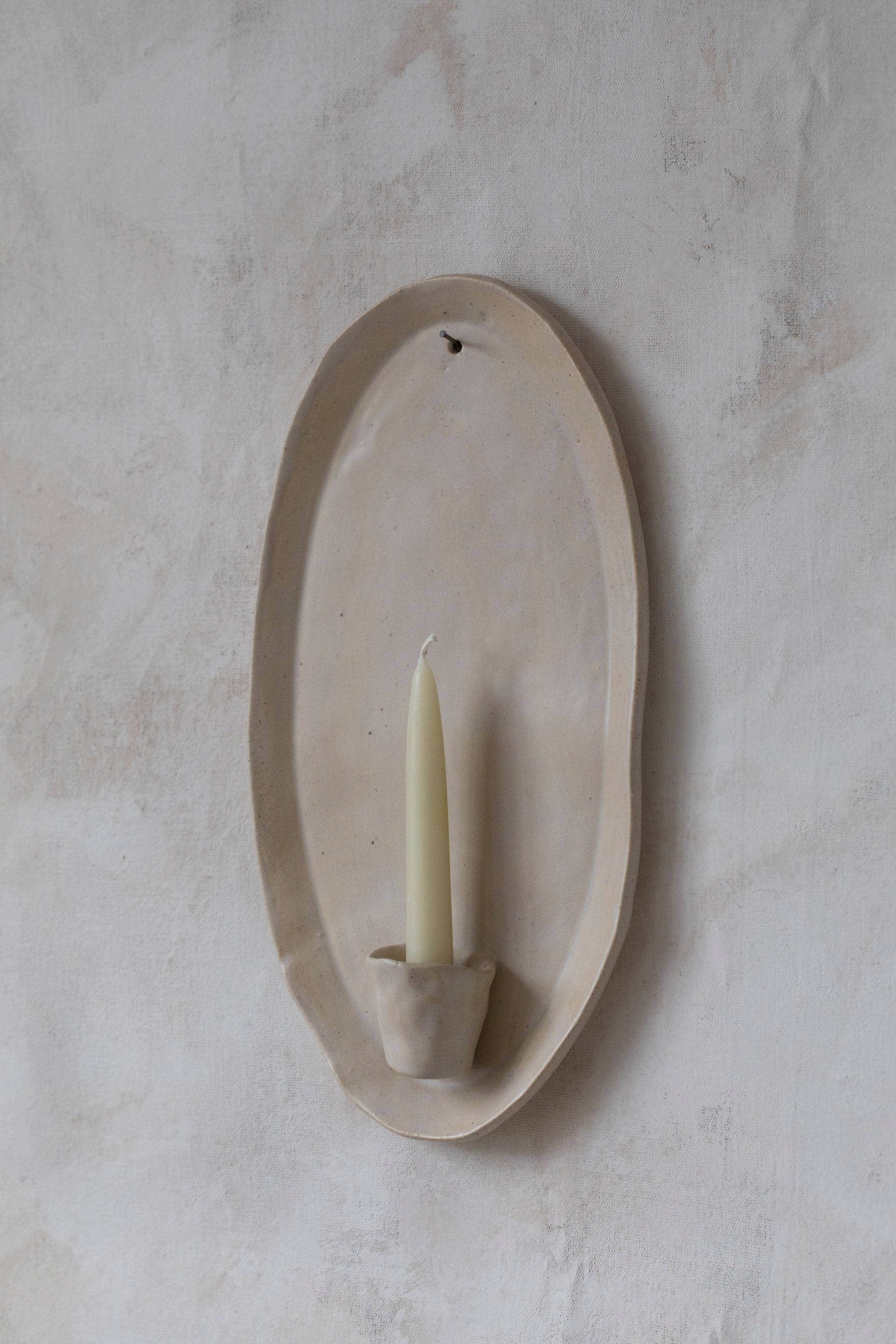 Oval Wall Sconce in Cream