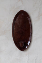 Oval Wall Sconce in Oxblood