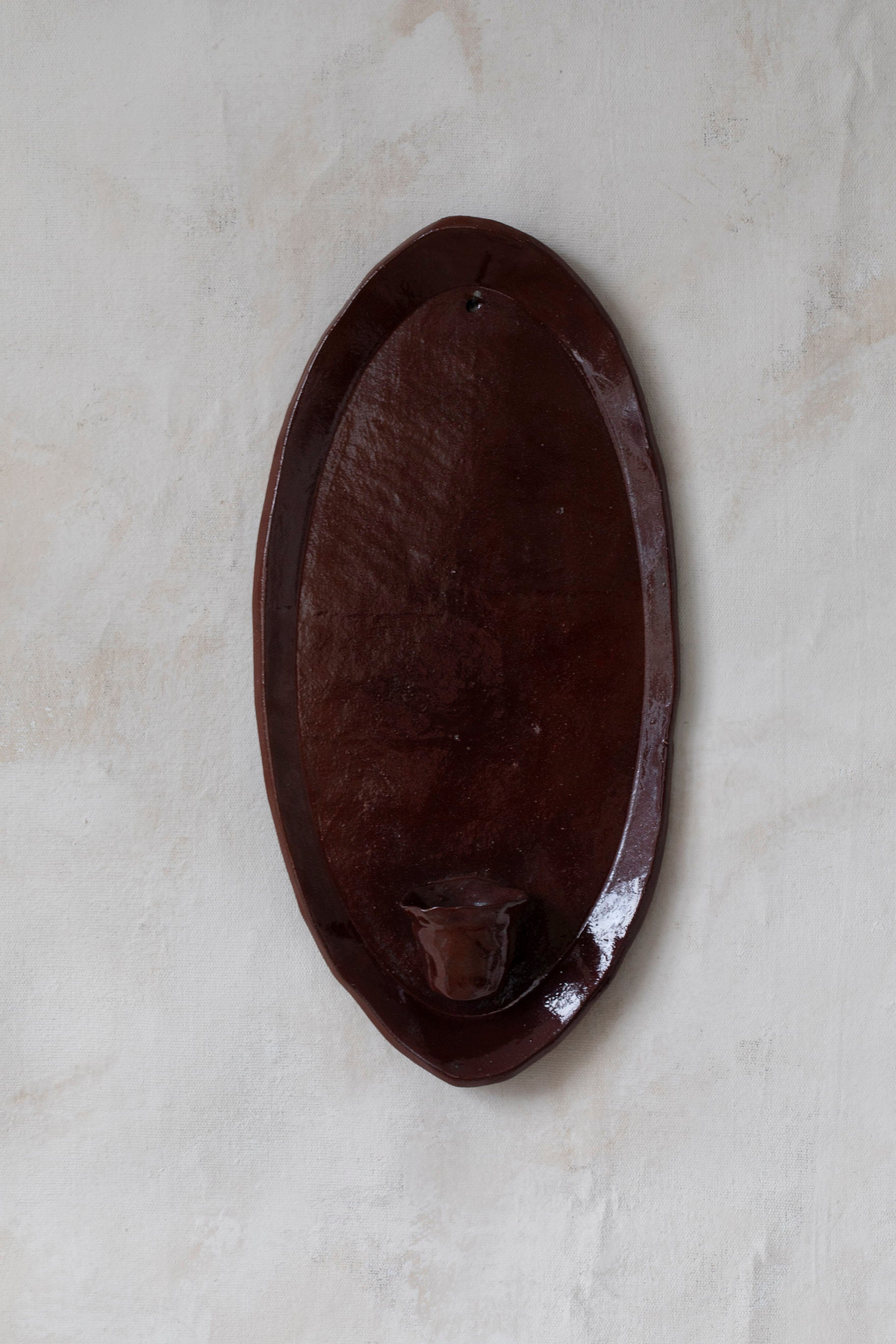 Oval Wall Sconce in Oxblood