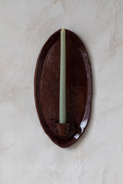 Oval Wall Sconce in Oxblood