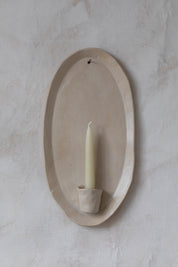 Oval Wall Sconce in Cream