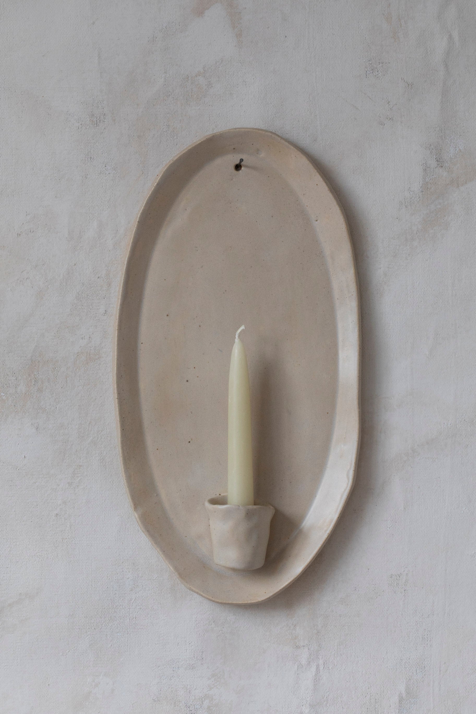 Oval Wall Sconce in Cream