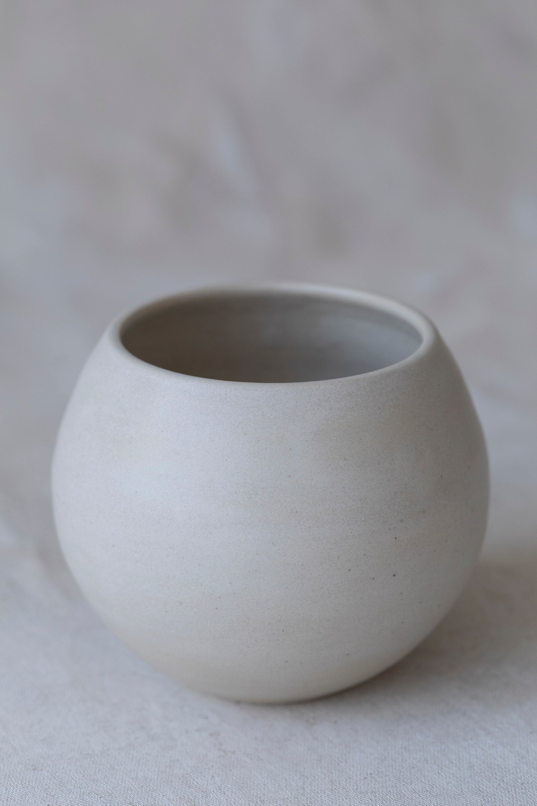 Small Oatmeal Moon Vase