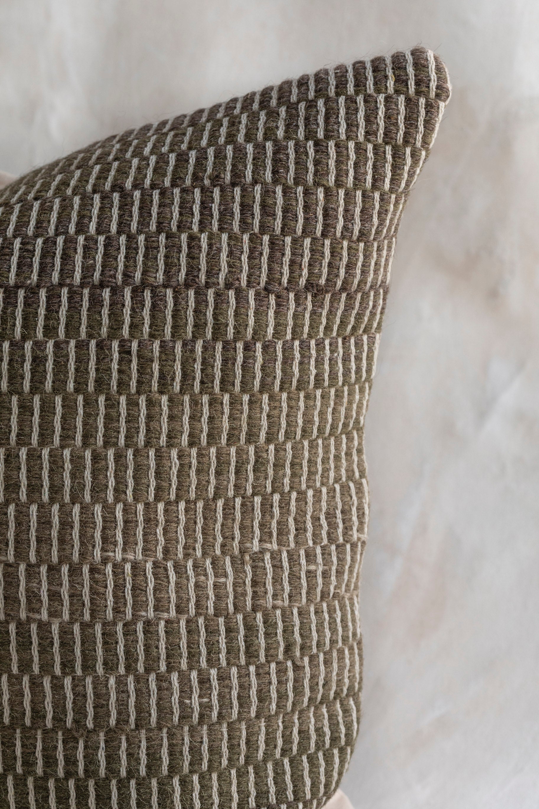 Textured Ombre Melange Pillow Cover in Olive