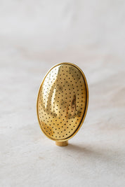 Oval Brass Rose - Coarse Spray