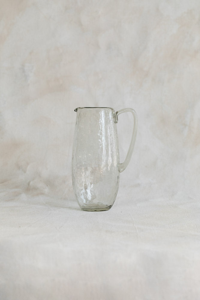 Pebbled Glass Pitcher