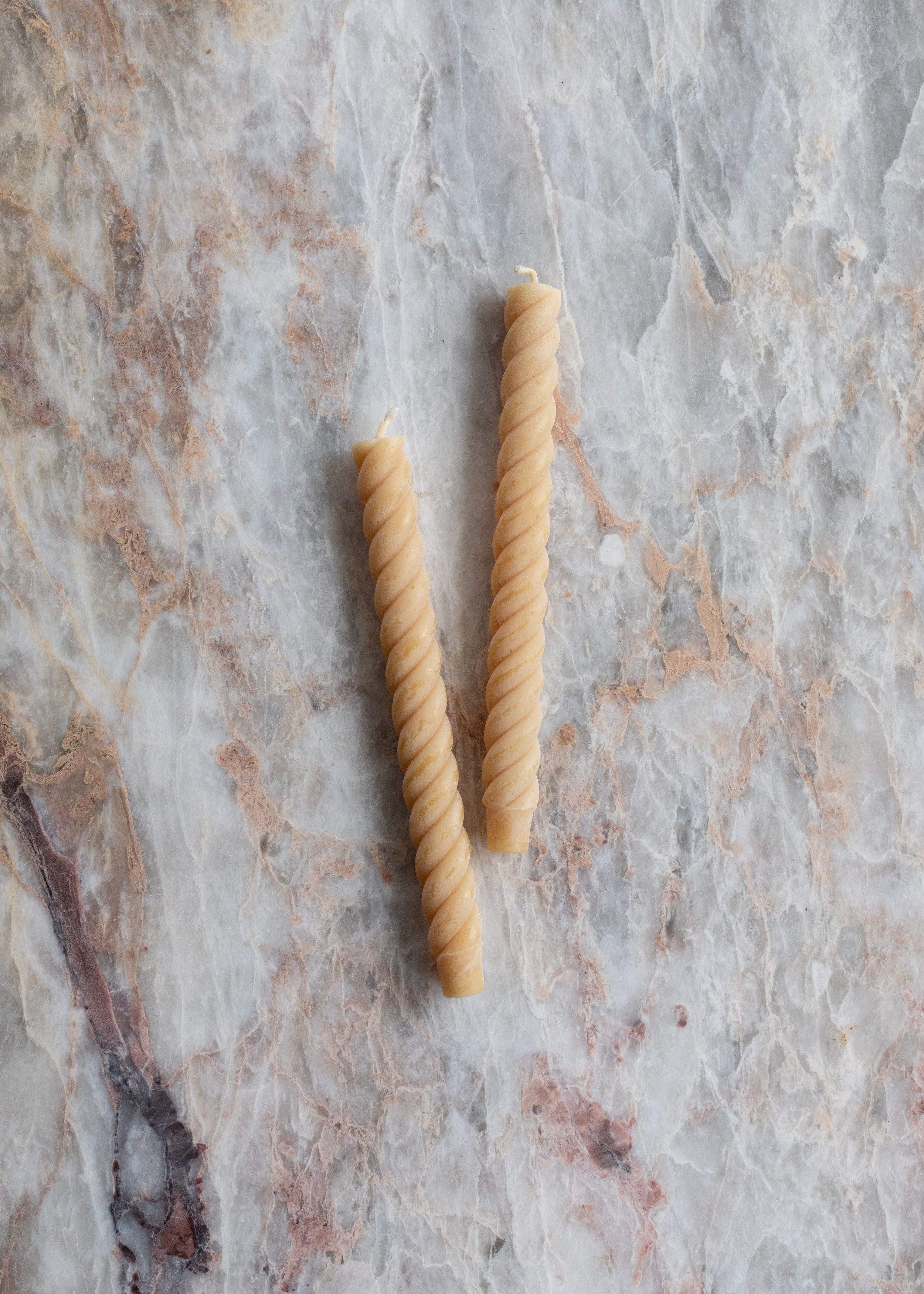 Rope Beeswax Tapers - Multiple Colors