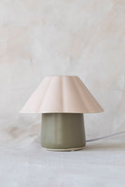 Luna Lamp in Peach and Sage