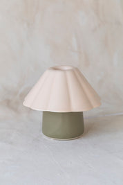 Luna Lamp in Peach and Sage