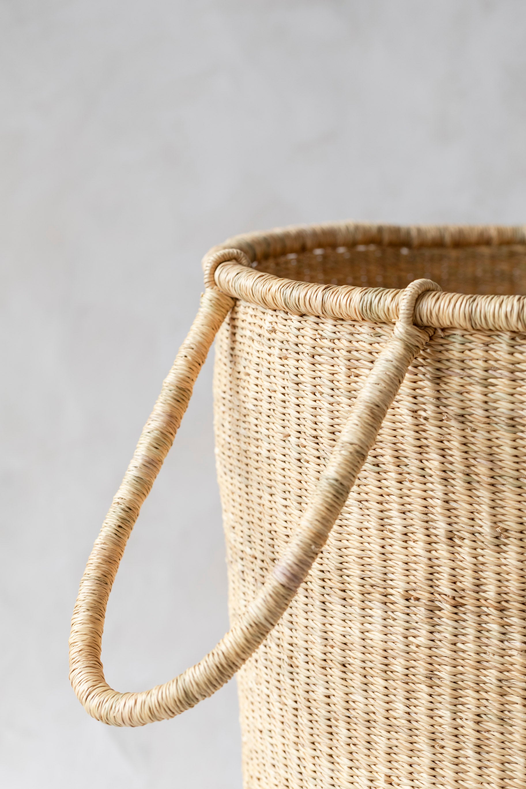 Natural Laundry Hamper Basket - Two Handles