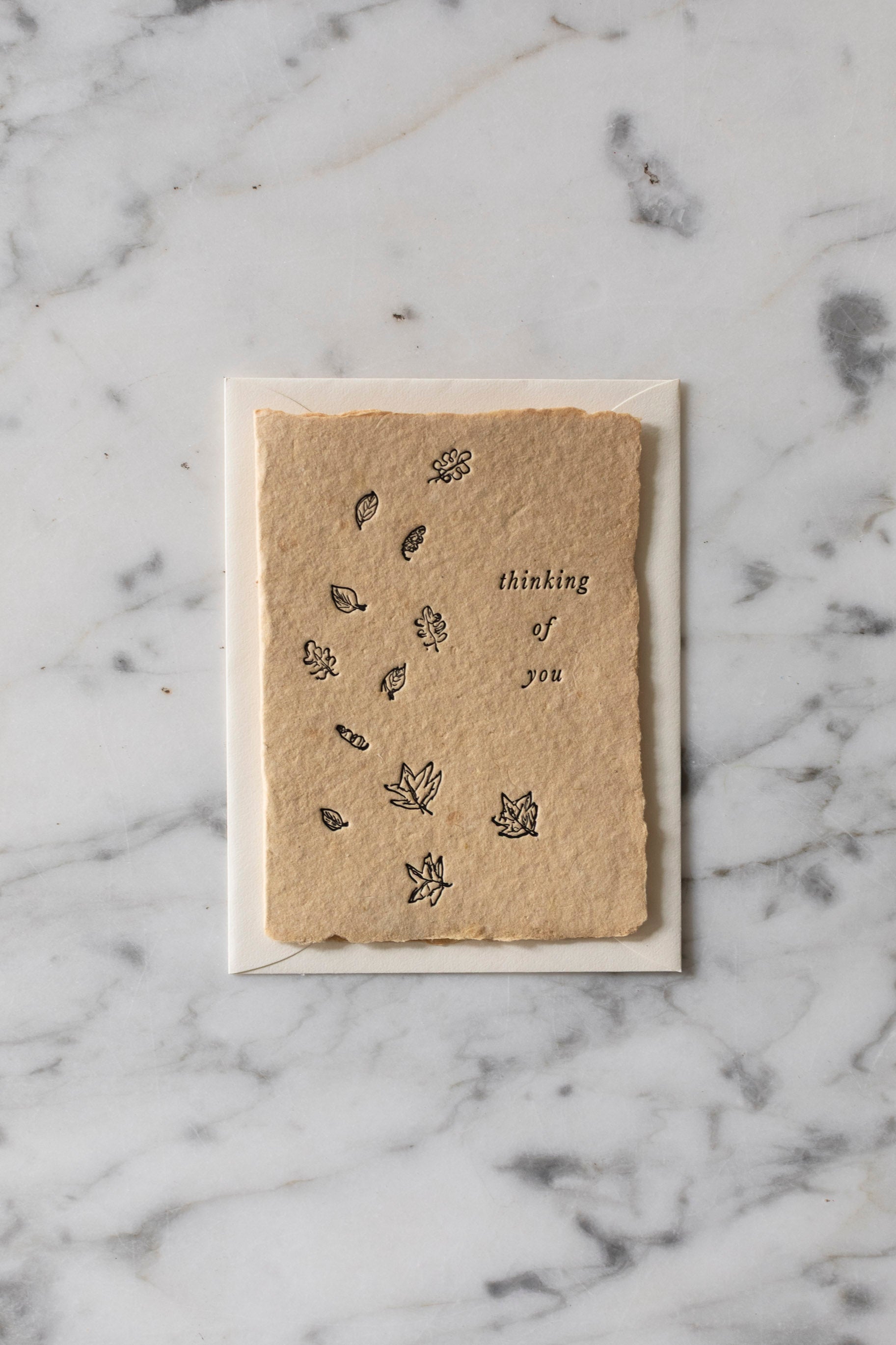 Thinking of You Falling Leaves Card