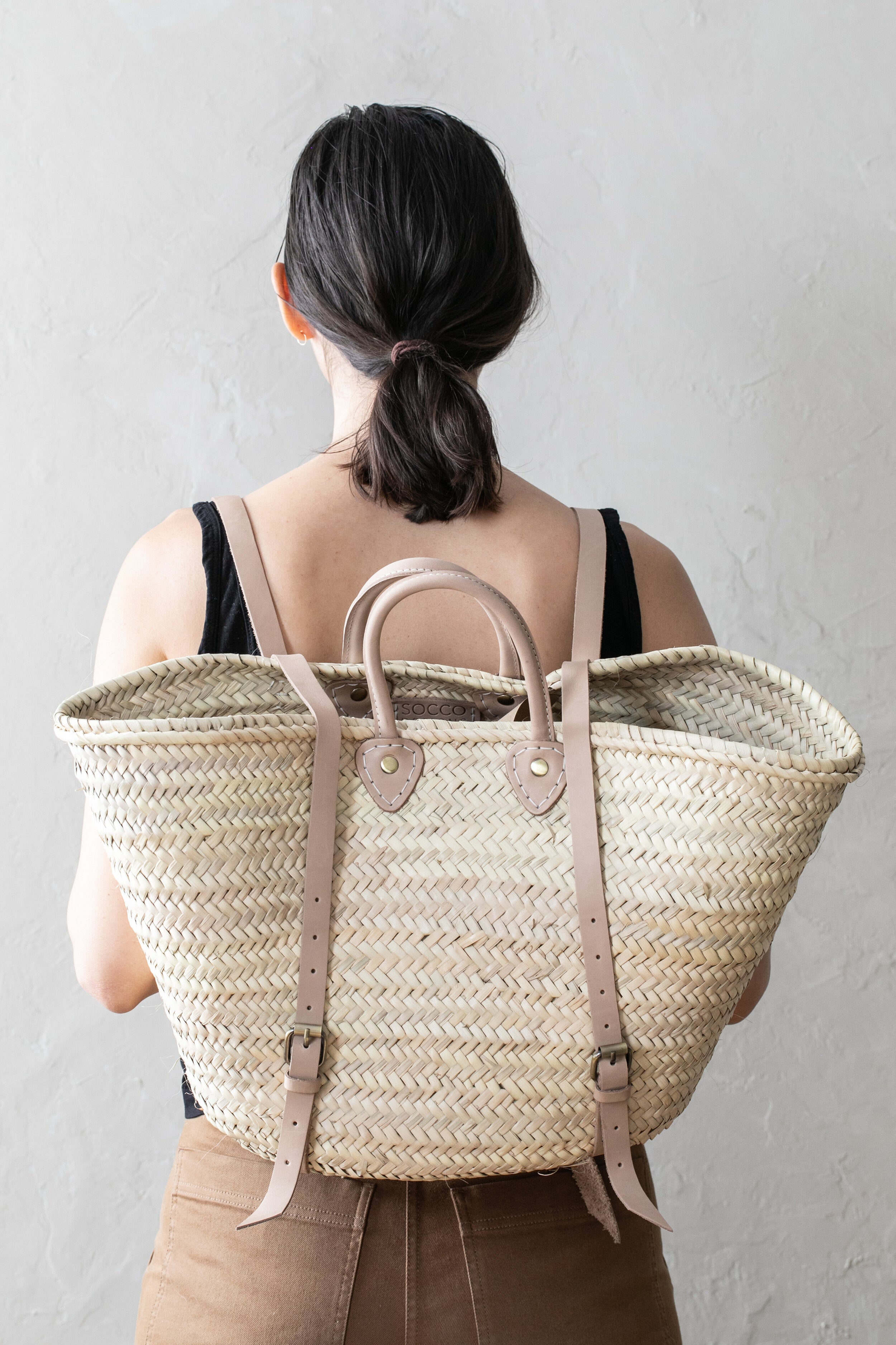 Tokyo French Basket Backpack Fair Trade Woven Bag – Hoppe Shoppe