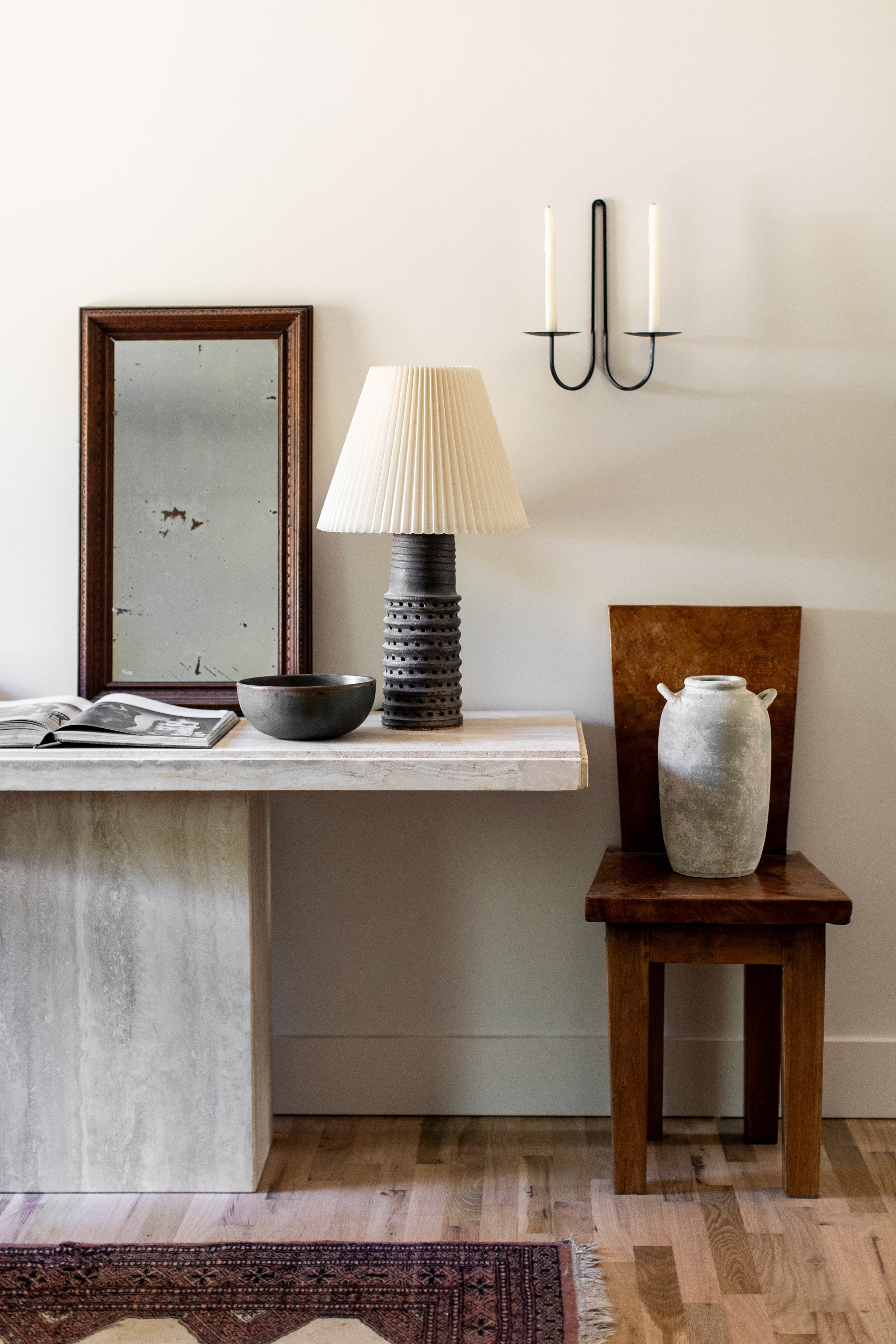 Two Arm Iron Candle Holder | Double Arm Black Wall Sconce – Hoppe