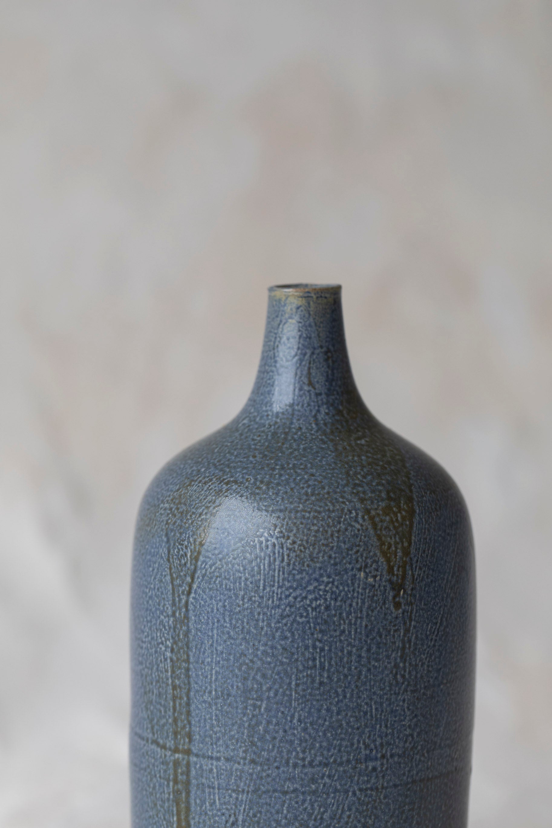 Vintage Blue Glazed Vase