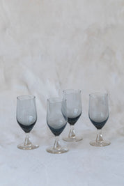 Vintage Blue Wine Glasses