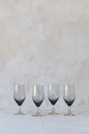 Vintage Blue Wine Glasses