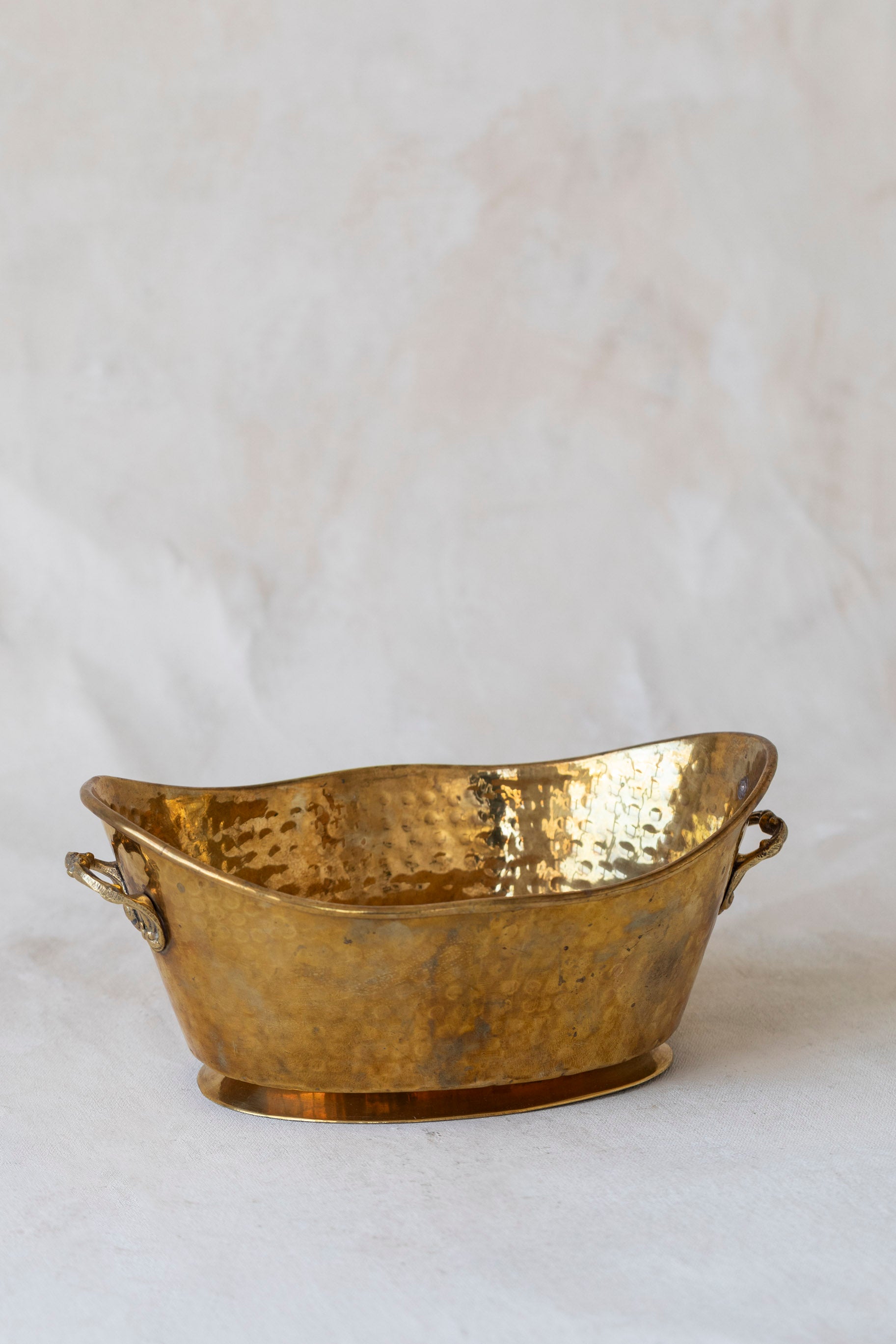 Vintage Hammered Brass Bucket