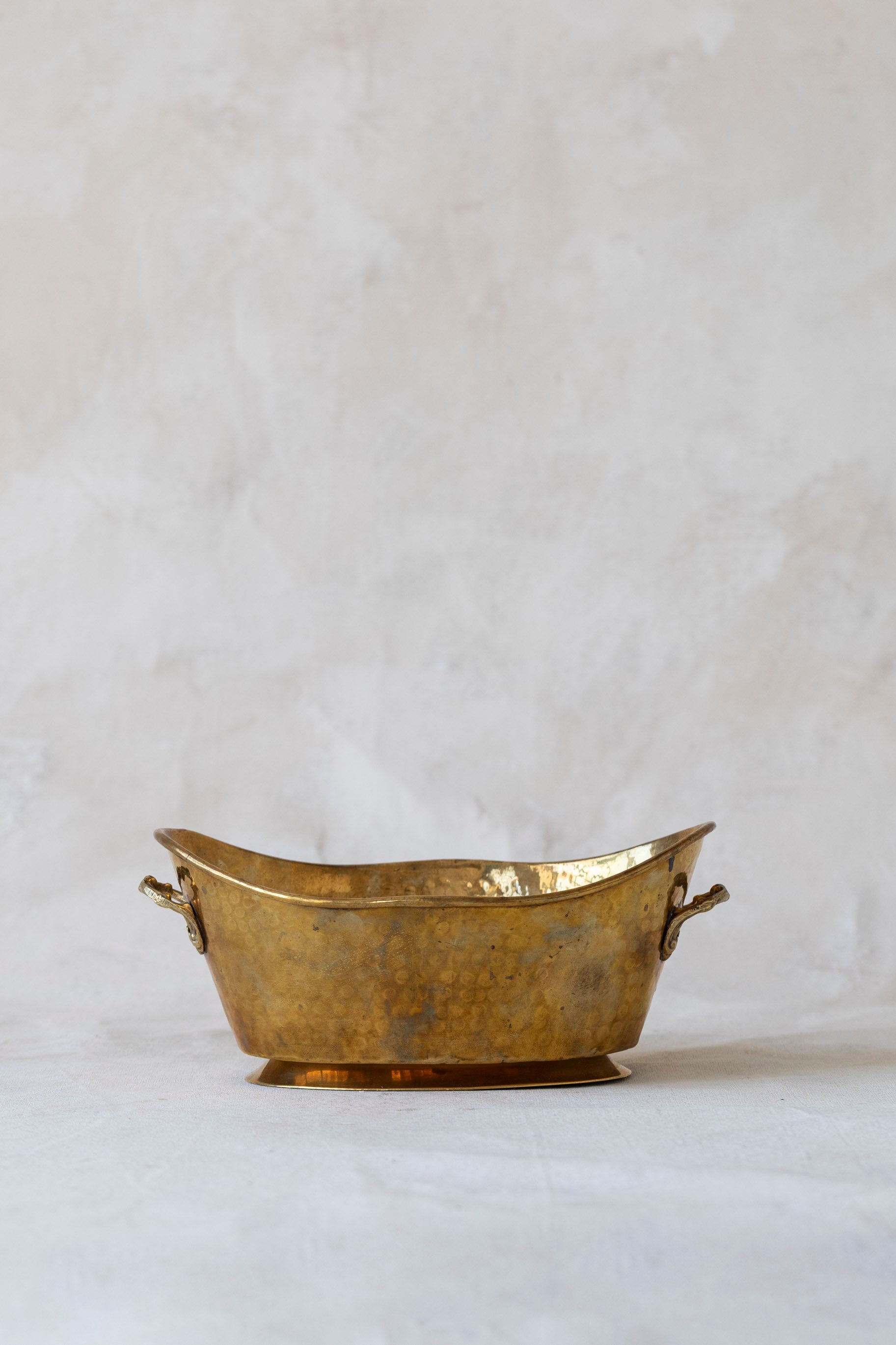 Vintage Hammered Brass Bucket