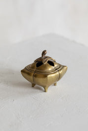 Antique Small Brass Incense Holder