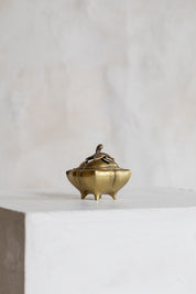 Antique Small Brass Incense Holder
