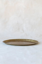 Vintage Large Brass Oval Tray