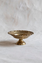 Vintage Brass Pedestal Dish