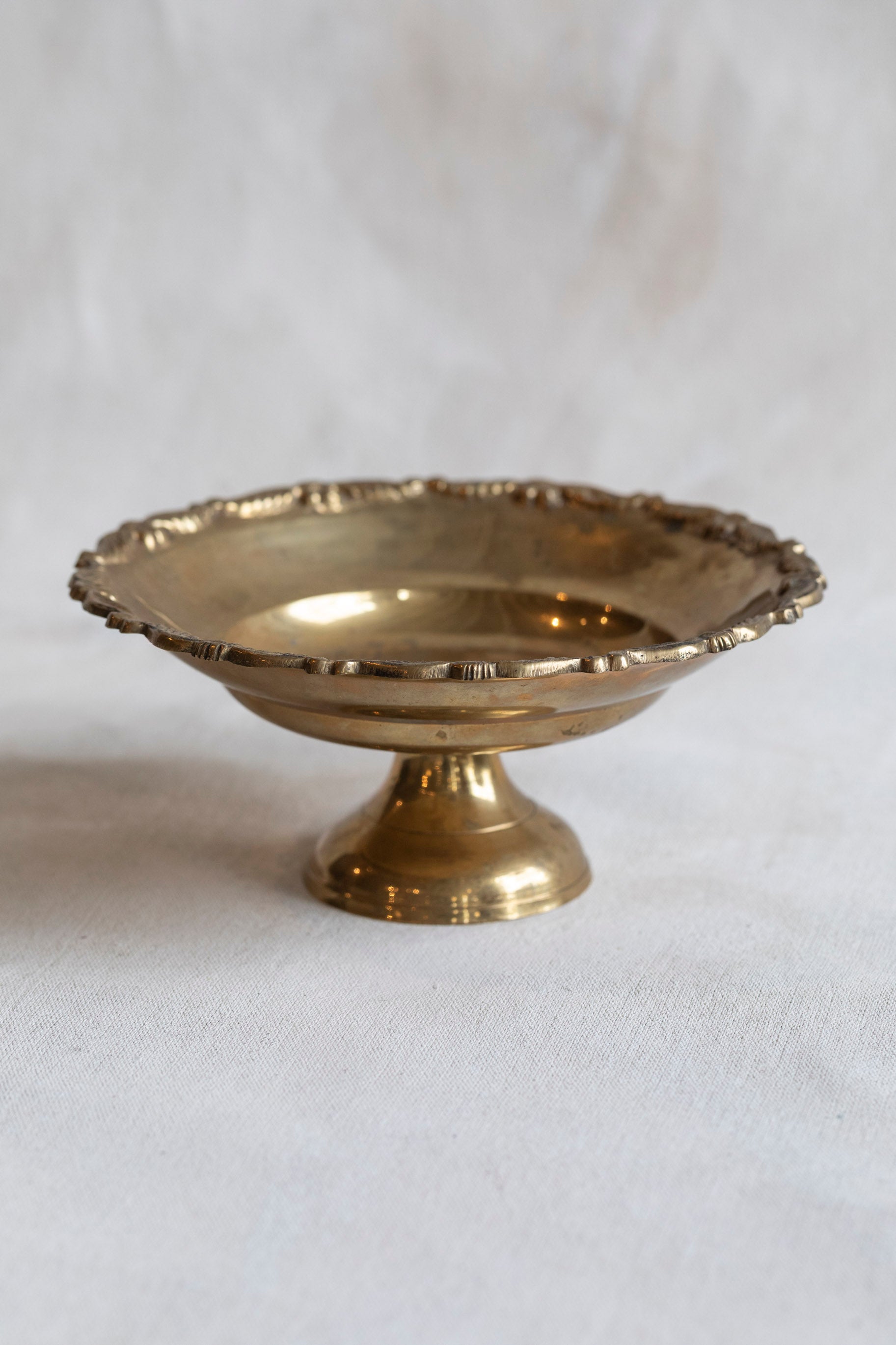 Vintage Brass Pedestal Dish
