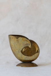 Vintage Brass Shell Planter