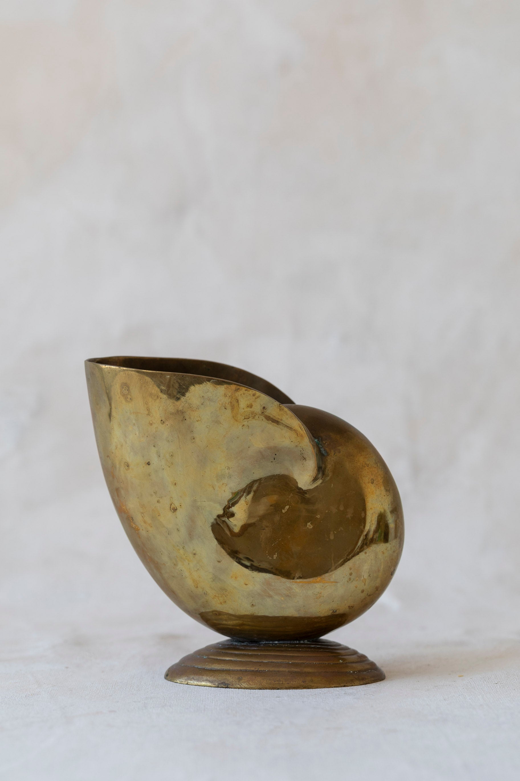Vintage Brass Shell Planter