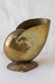 Vintage Brass Shell Planter