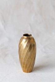 Vintage Brass Swirl Vase