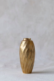 Vintage Brass Swirl Vase