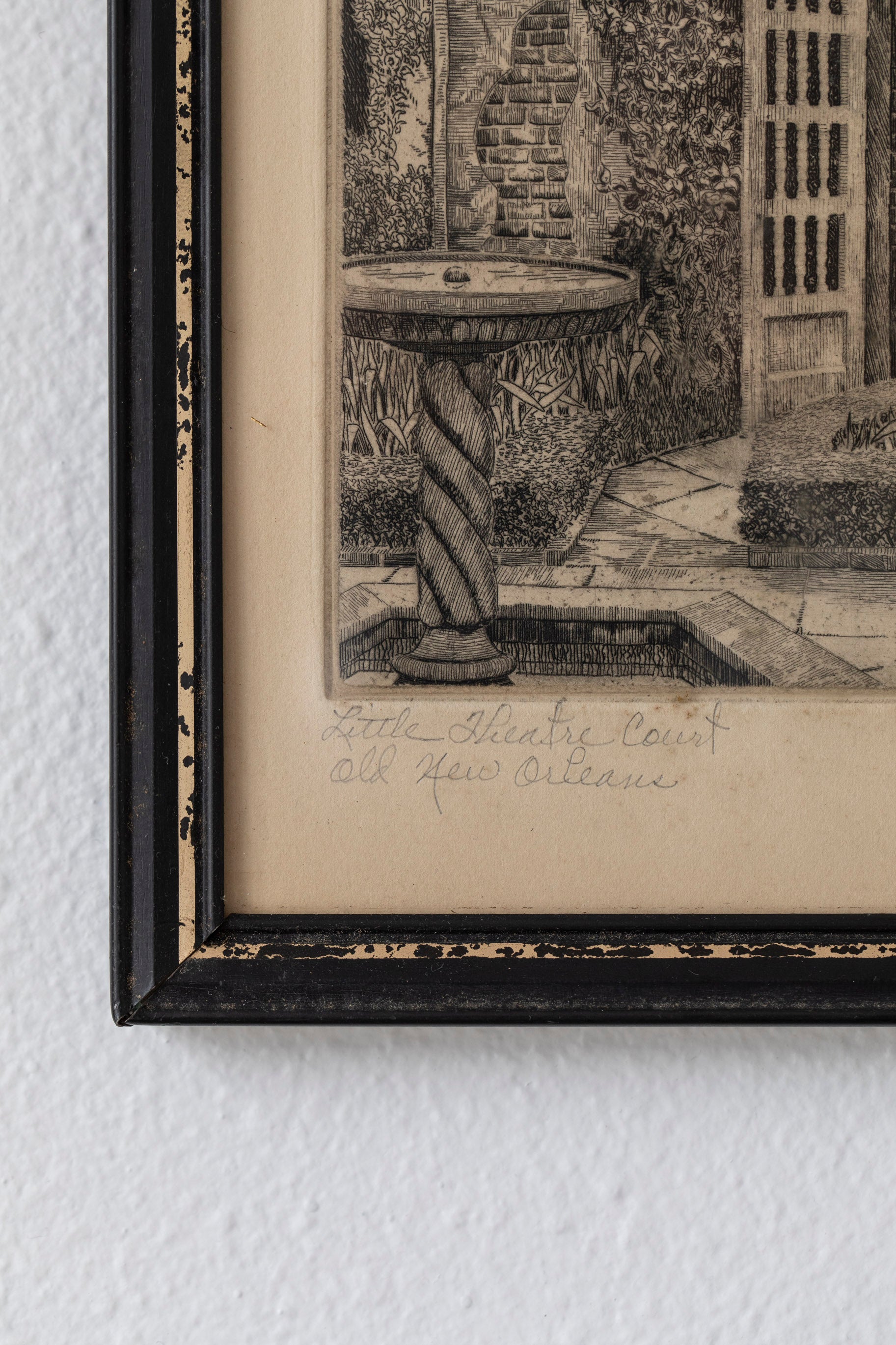 Antique Old New Orleans Etching
