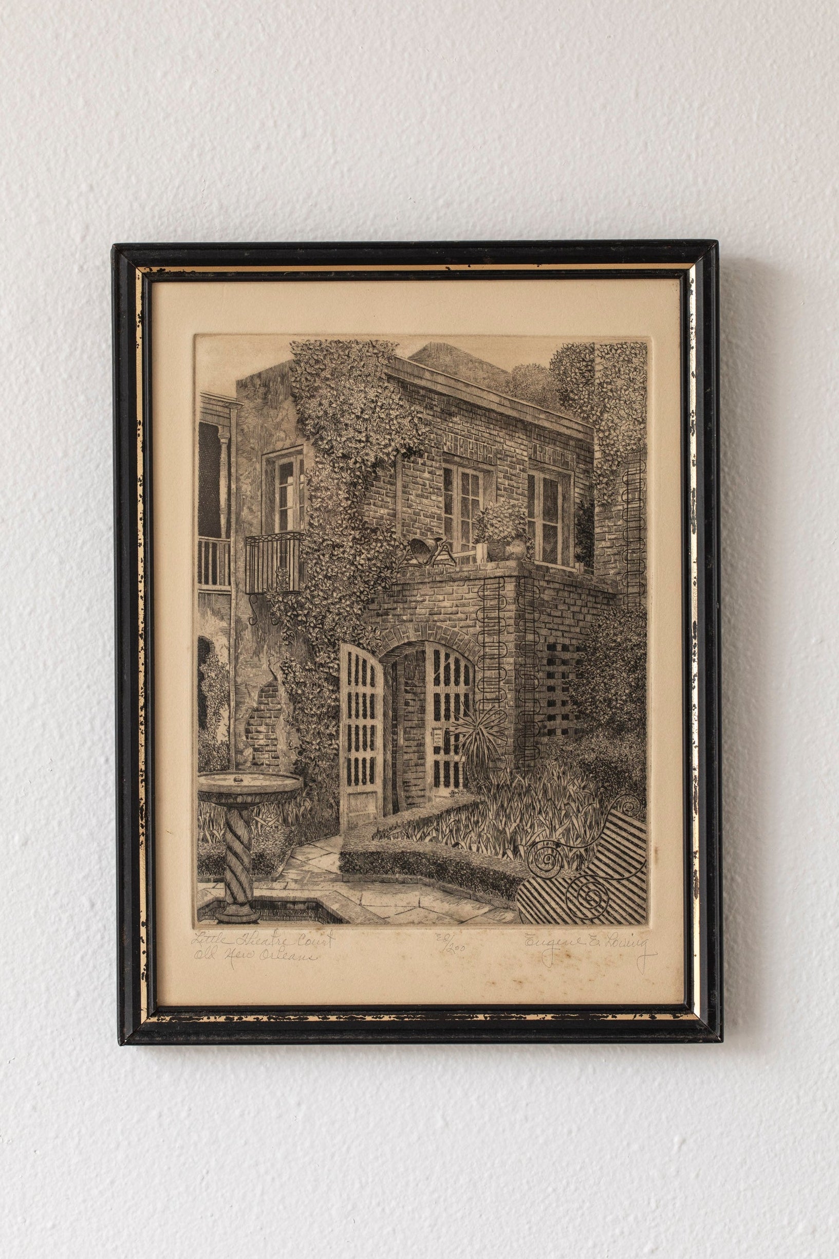 Antique Old New Orleans Etching