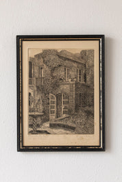Antique Old New Orleans Etching
