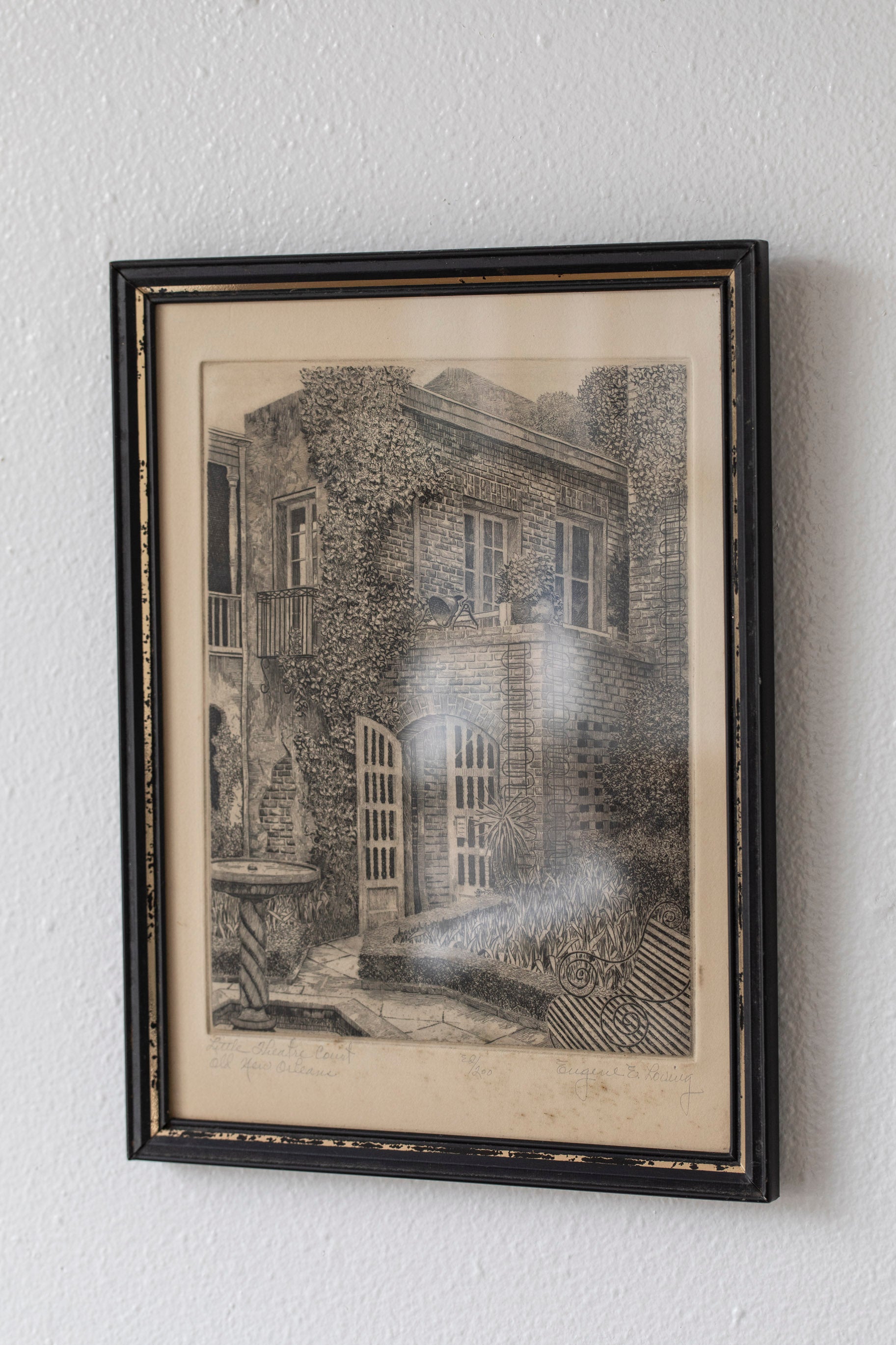 Antique Old New Orleans Etching