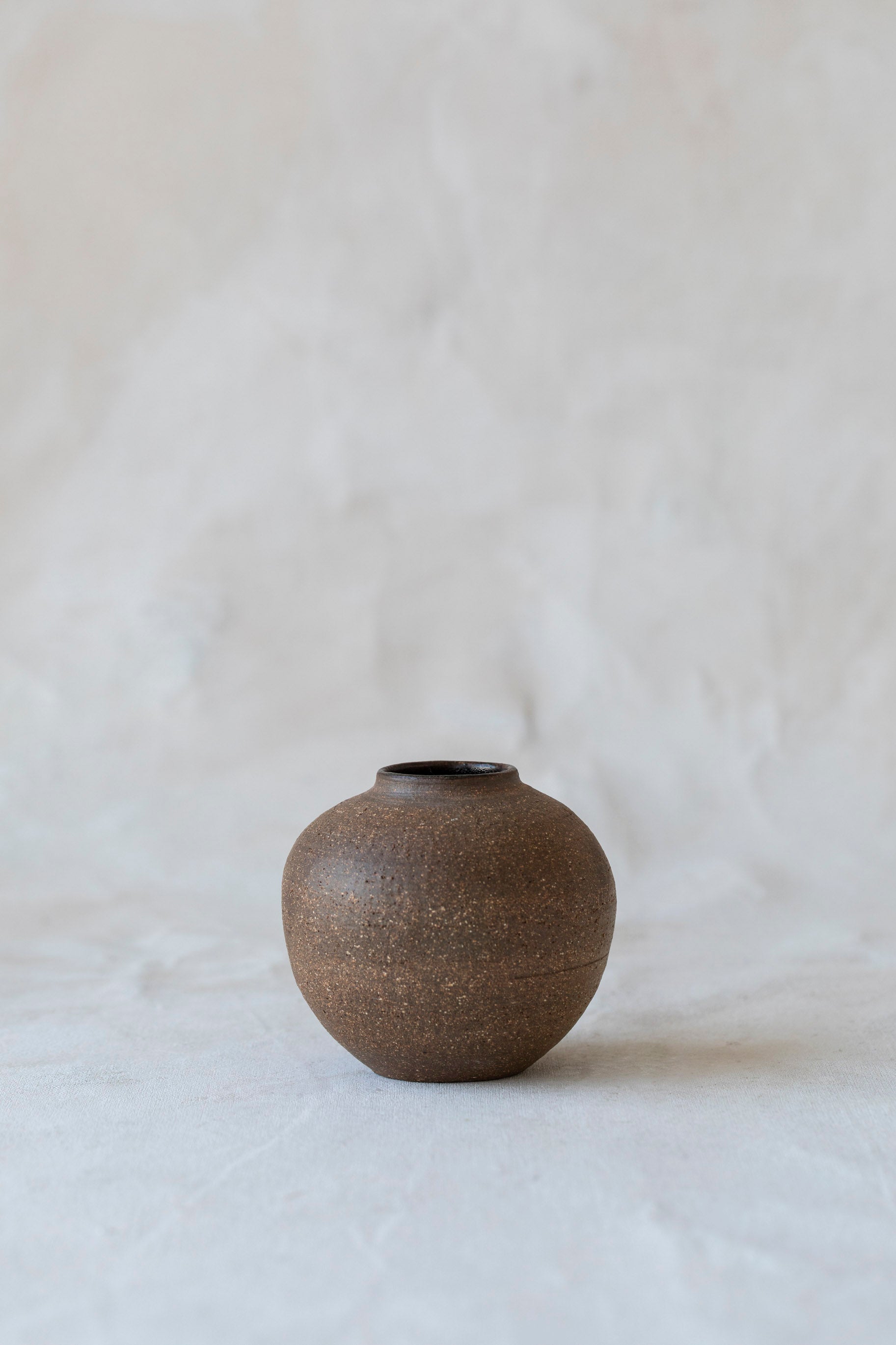 Vintage Textured Brown Bud Vase