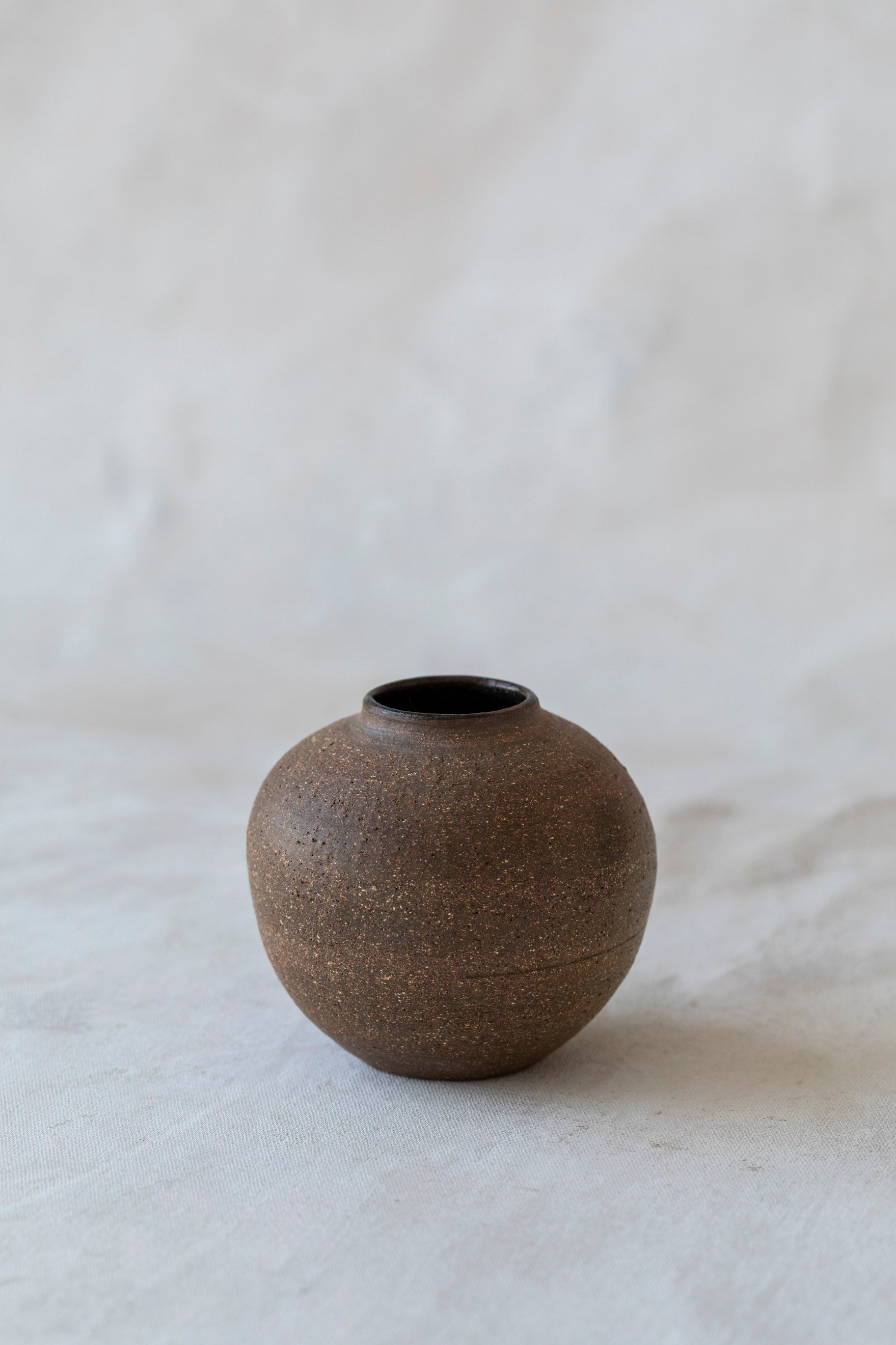 Vintage Textured Brown Bud Vase