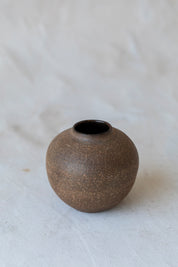 Vintage Textured Brown Bud Vase