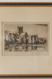 Antique Cathedral Etching