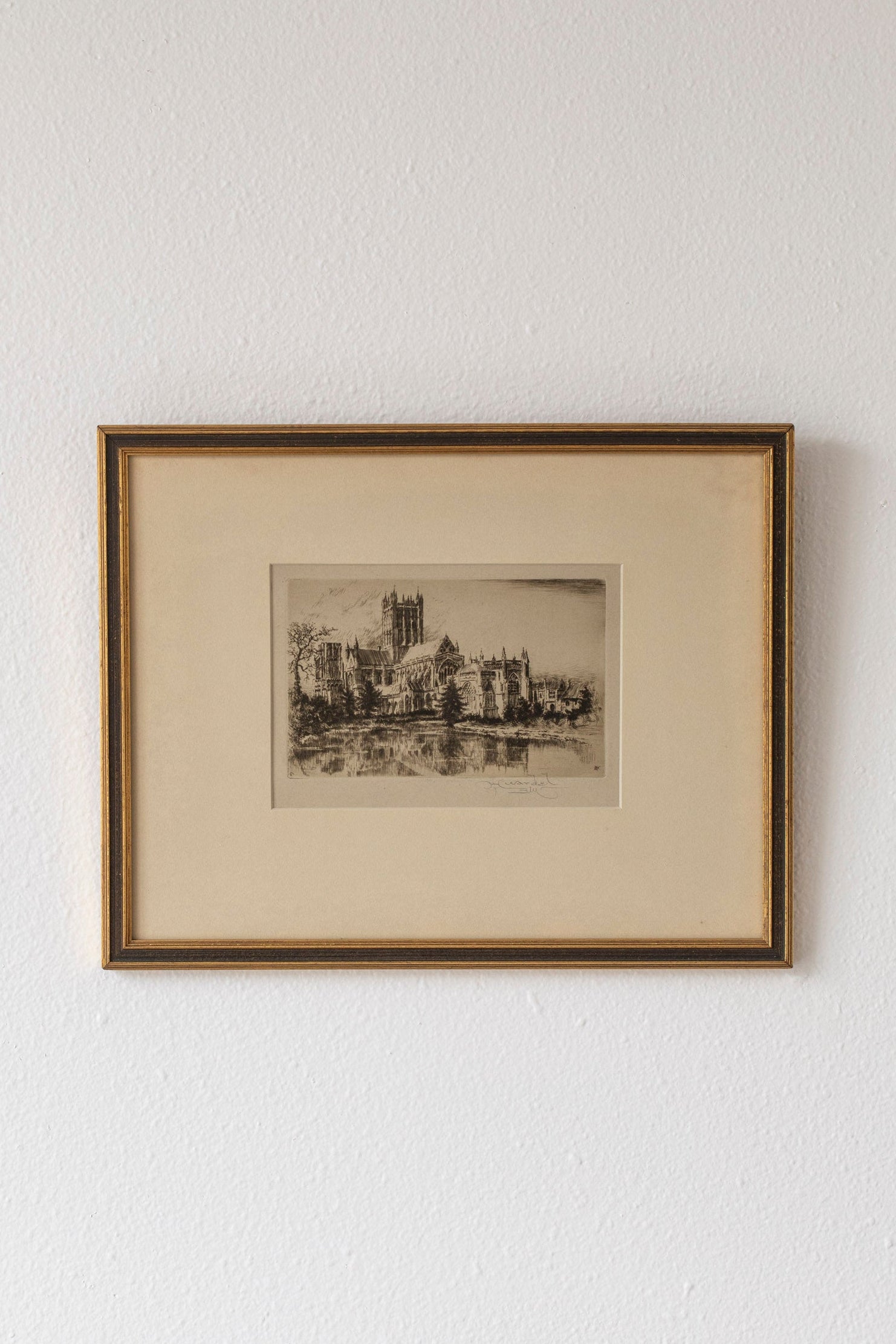 Antique Cathedral Etching